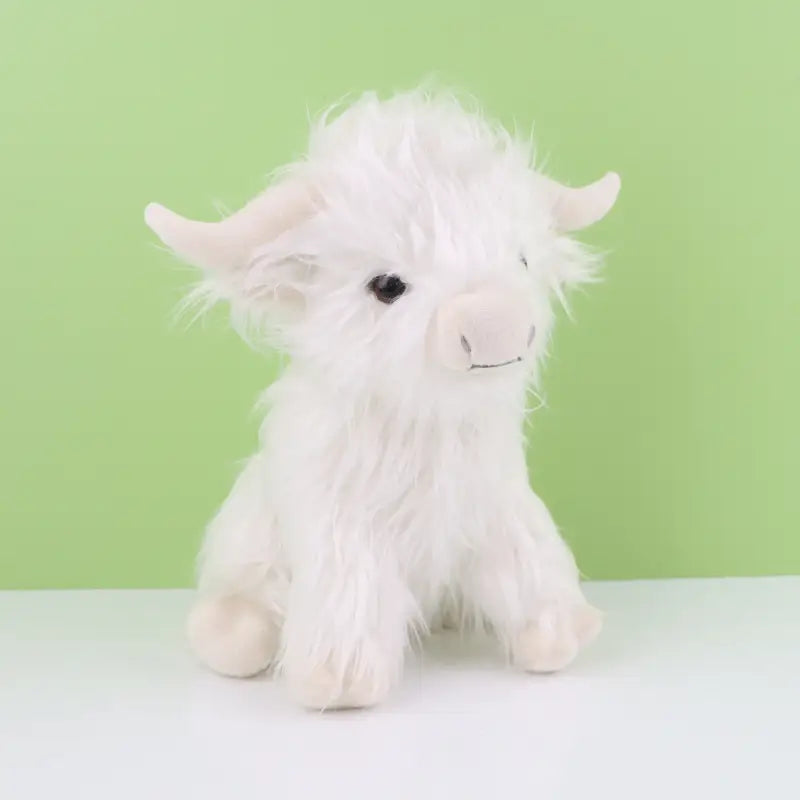 Peluche Vache Highland - Blanc - Peluche Vache Highland