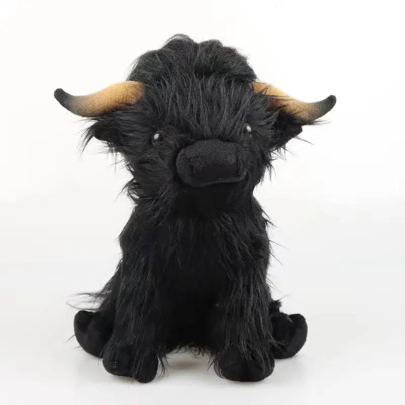 Peluche Vache Highland - Noir - Peluche Vache Highland