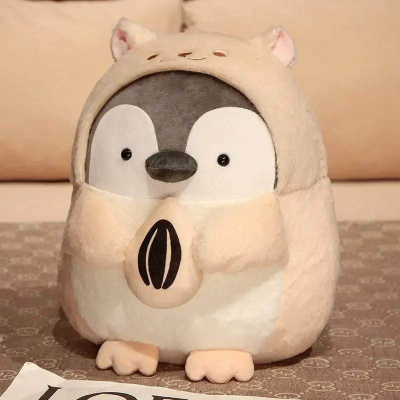 peluche pingouin mignon - Rose / 25cm