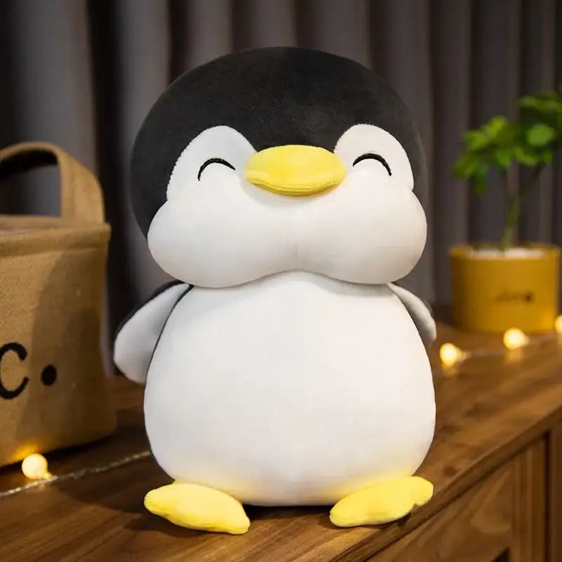 pingouin en peluche - Noir / 30cm