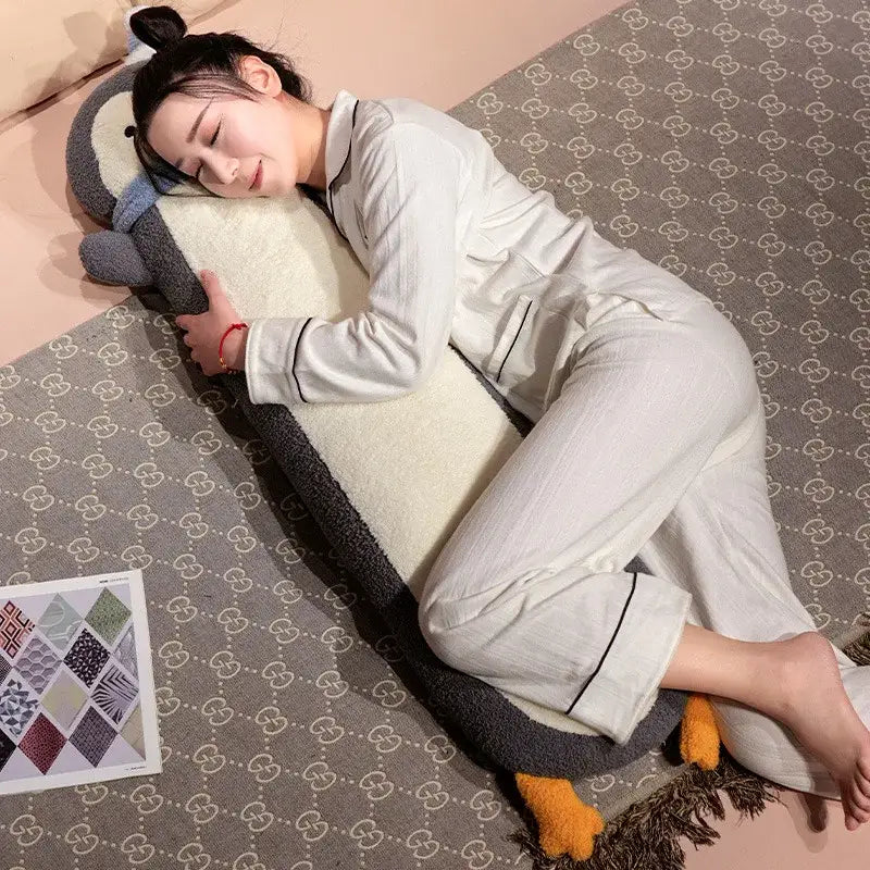 pingouin géante en peluche