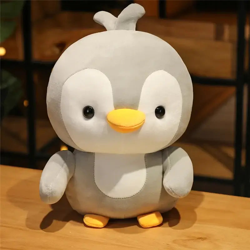 Pingouin Kawaii - Gris Clair / 35 cm Peluche