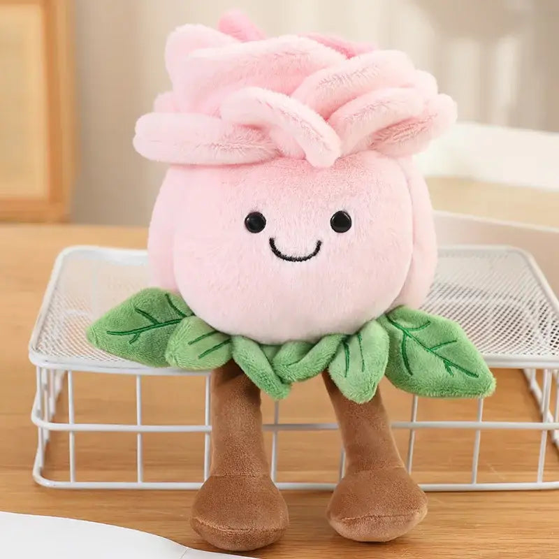 peluche rose fleur - Rose