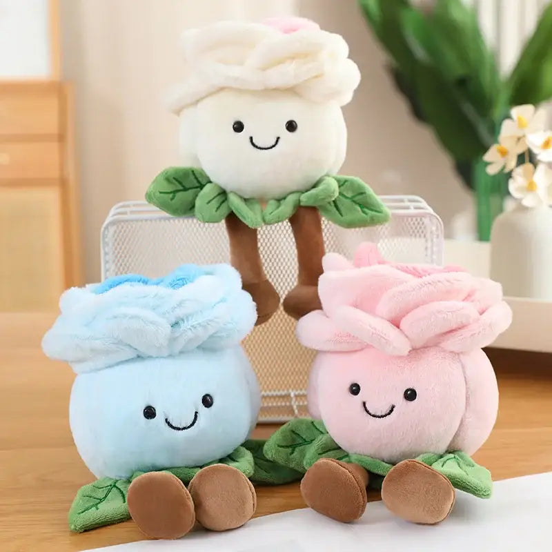 peluche rose fleur