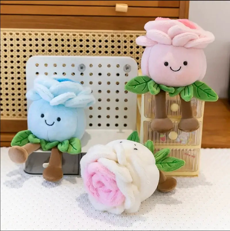 peluche rose fleur