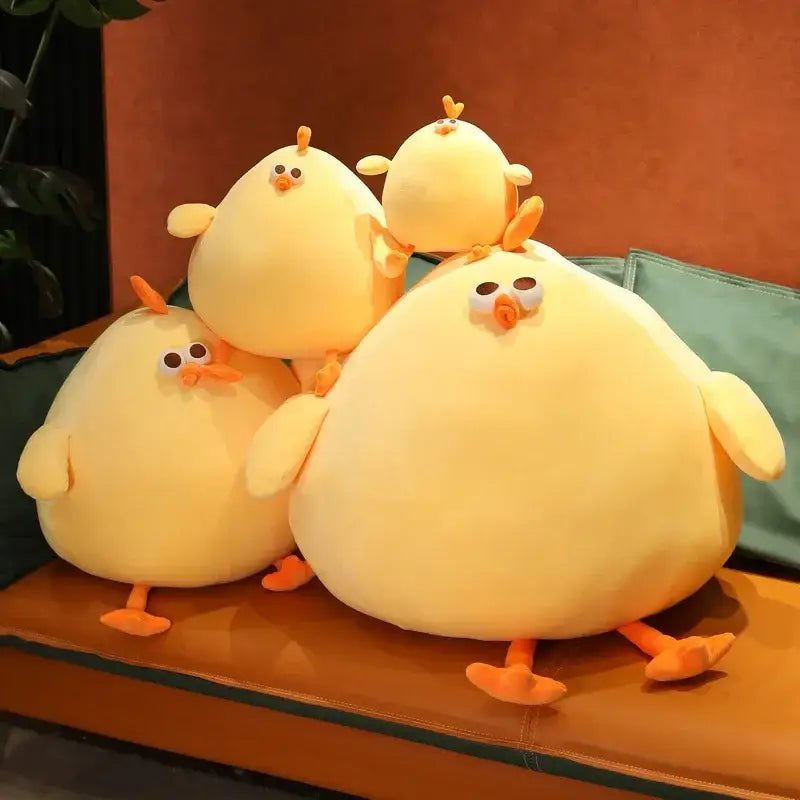 peluche poule jaune