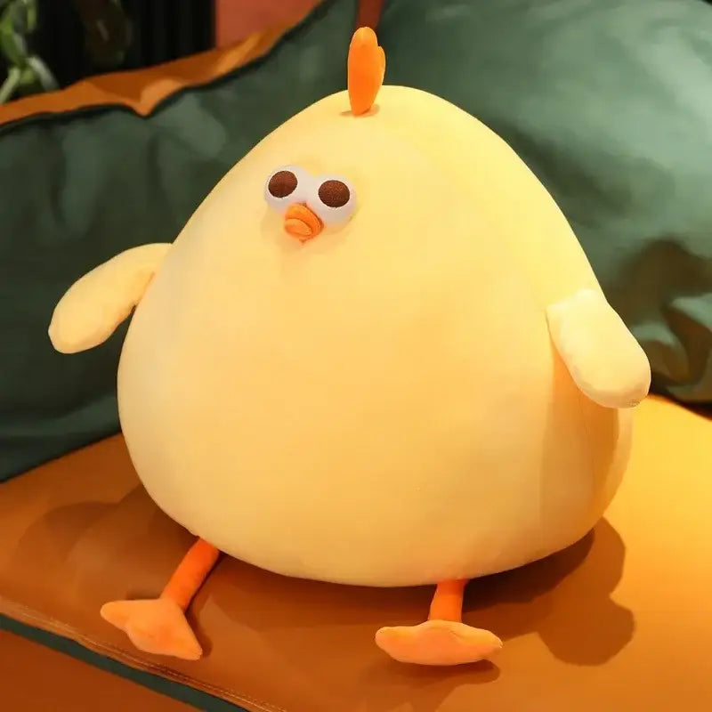 peluche poule jaune - 25cm