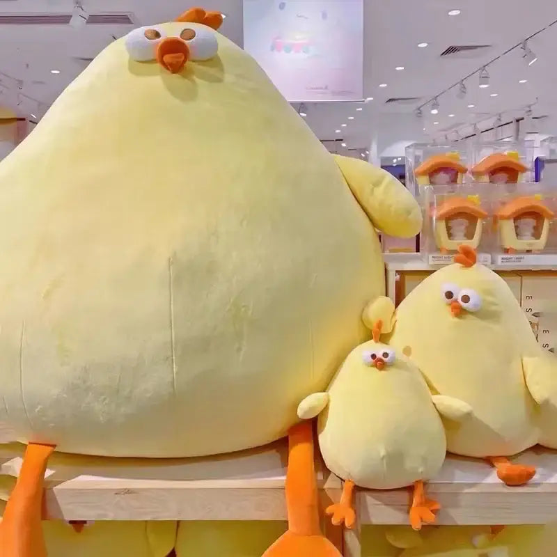 peluche poule jaune