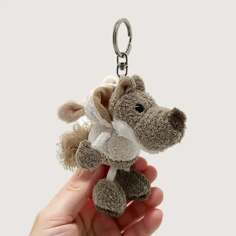 porte clé loup - Brun Clair