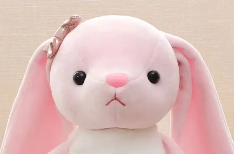 lapin peluche rose