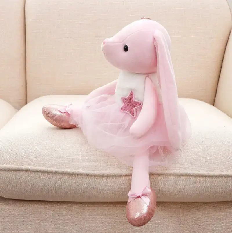 lapin peluche rose