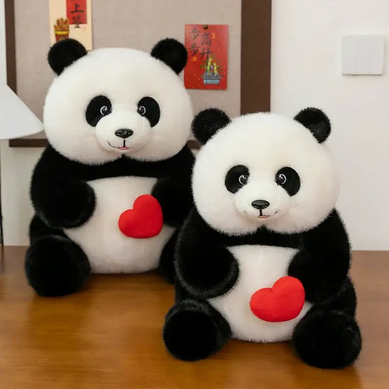 peluche panda coeur