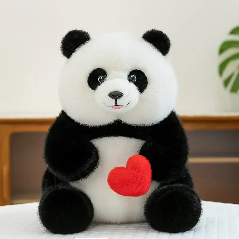 peluche panda coeur - 28cm