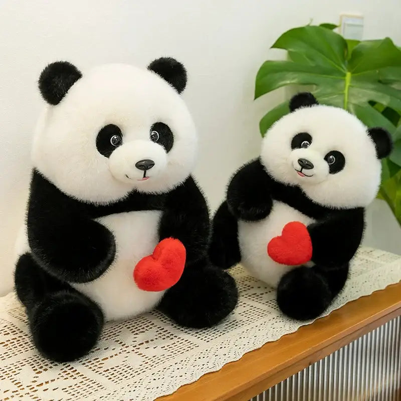 peluche panda coeur