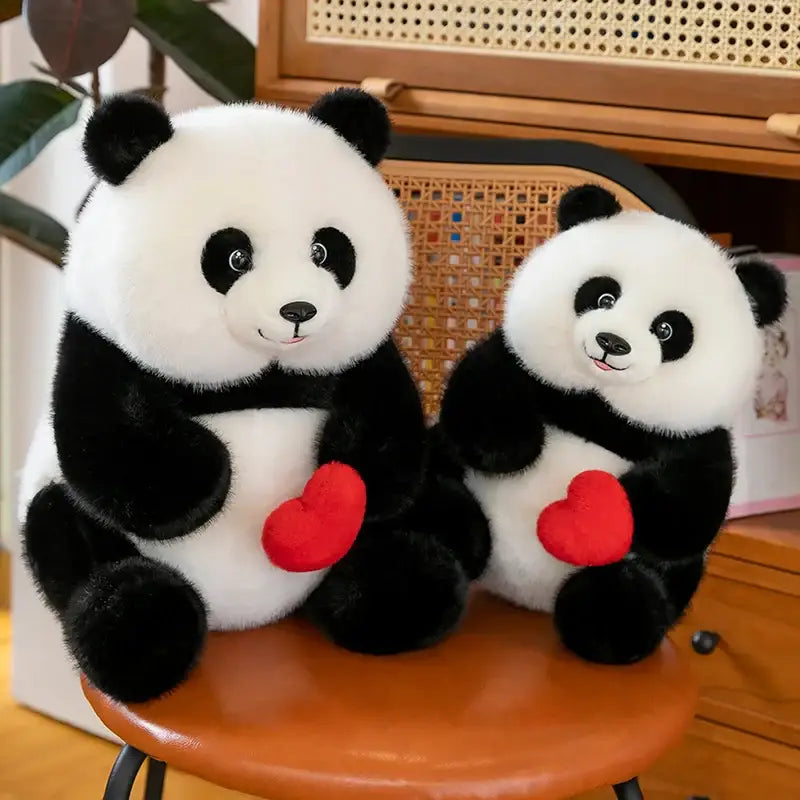 peluche panda coeur