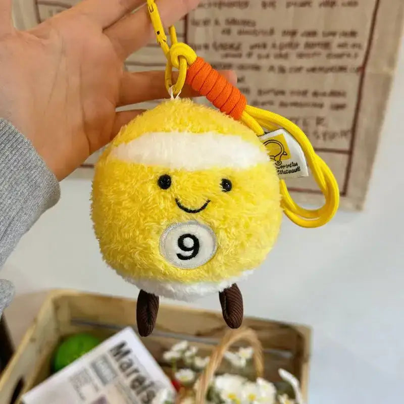 porte clé boule de billard - Jaune