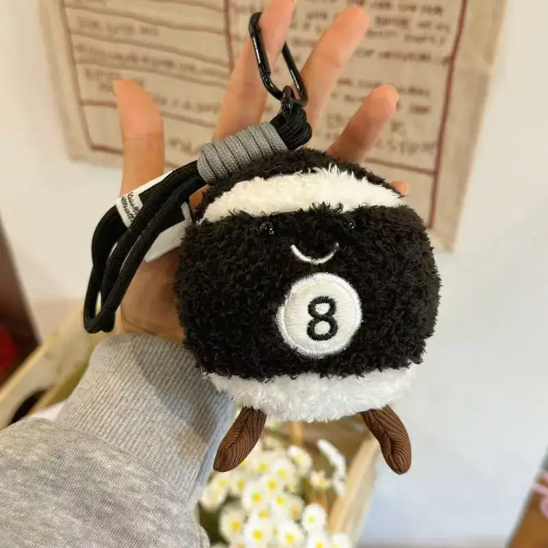 porte clé boule de billard - Noir