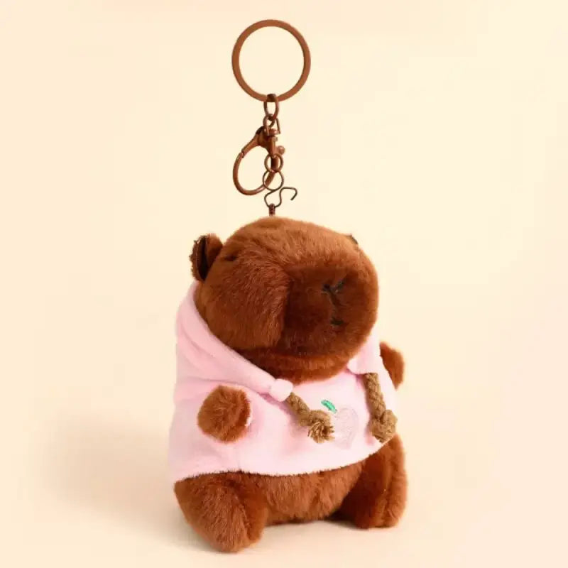 porte clé capybara - Rose