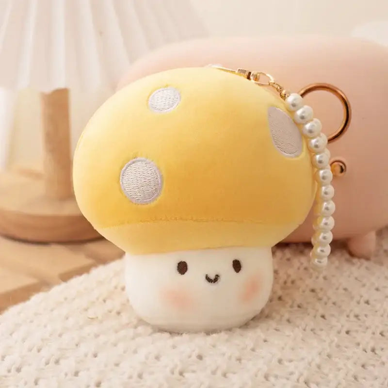 porte clé champignon - Jaune