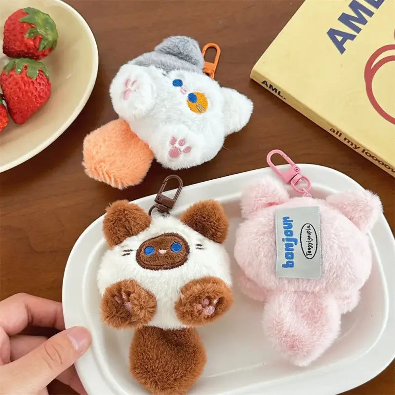 porte clé chat peluche