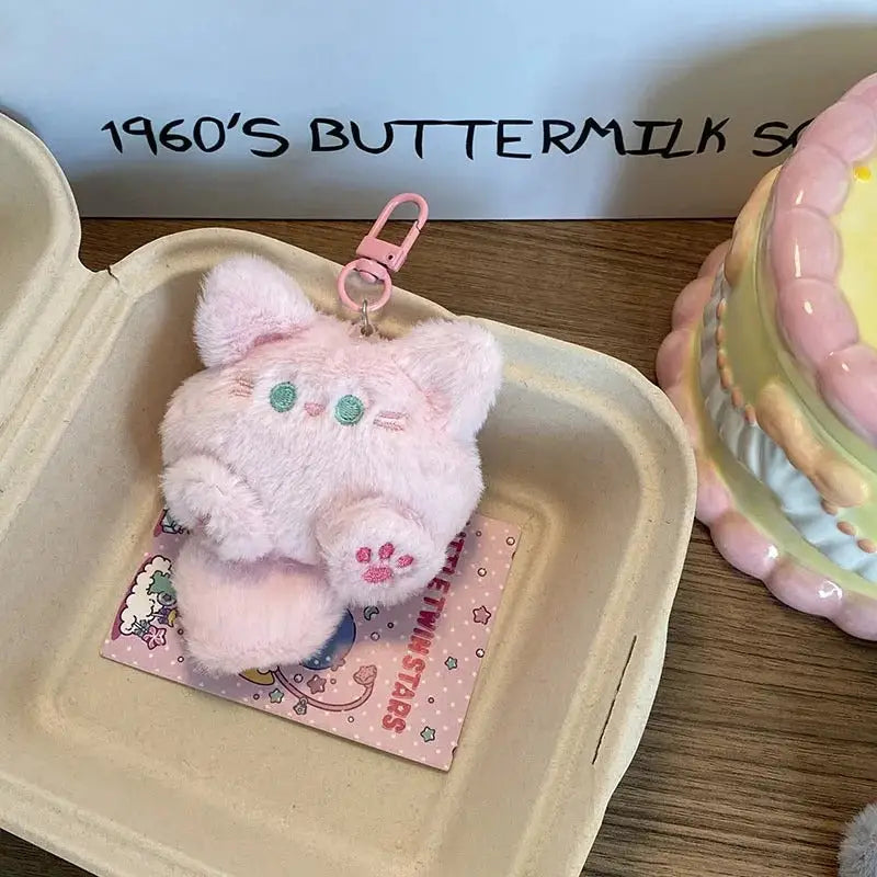 porte clé chat peluche