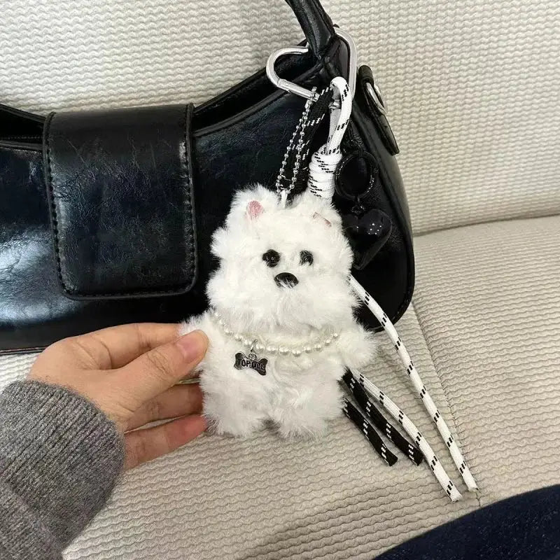 porte clé chien - Blanc