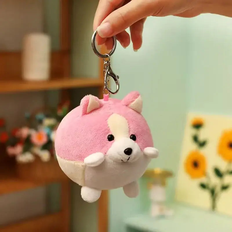 porte clé corgi - Rose