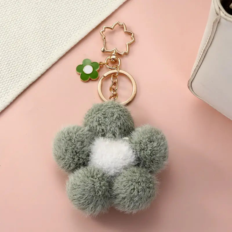 porte clé fleur - Vert