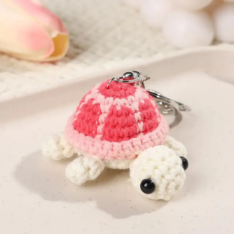 porte clé tortue - Rose