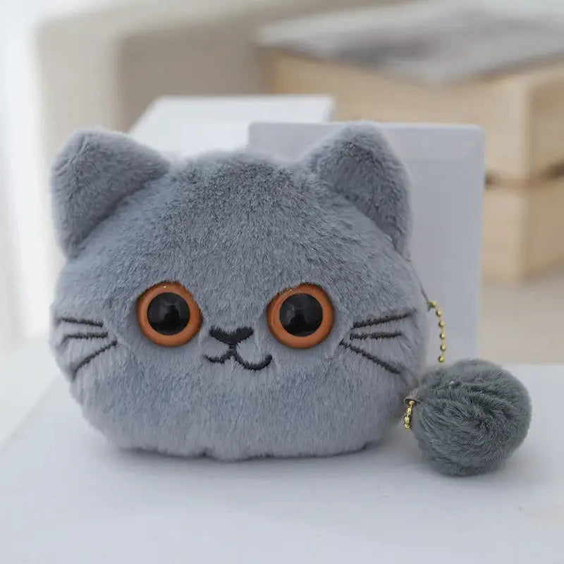 porte monnaie chat - Gris