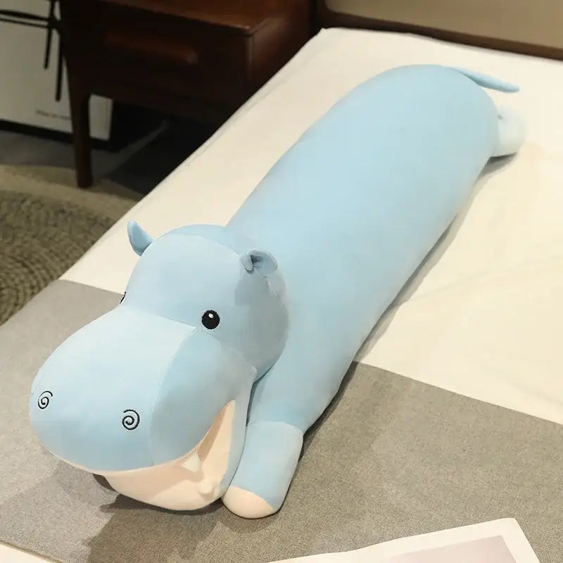 peluche hippopotame geant - Bleu / 85cm