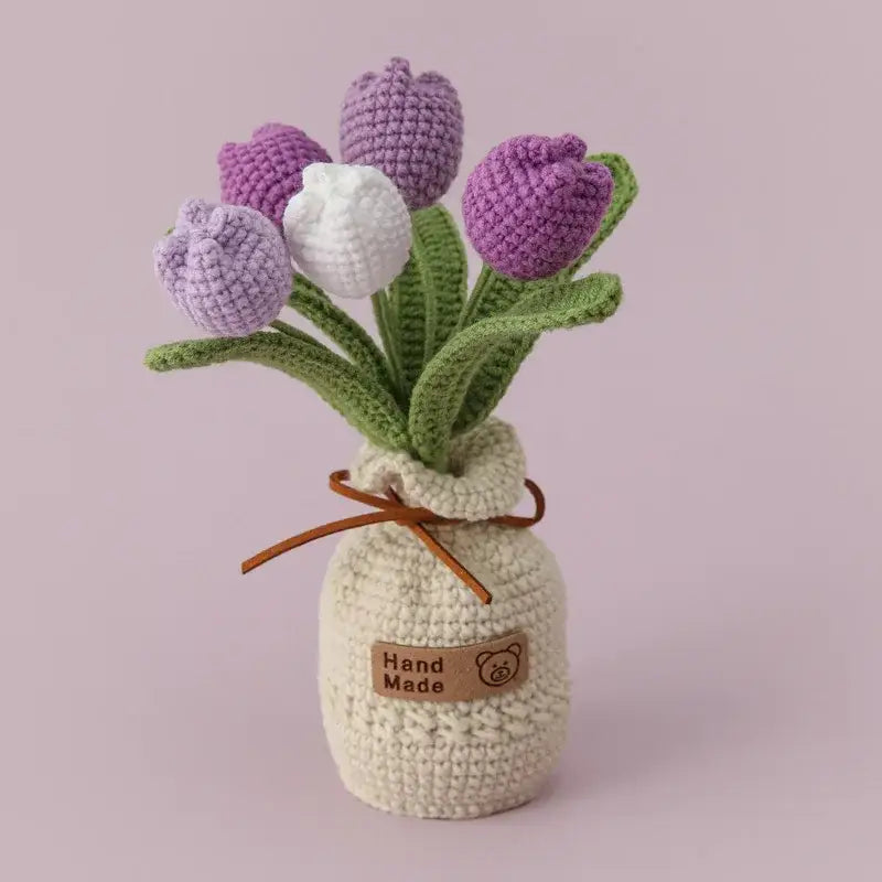 peluche pot de fleur - Violet