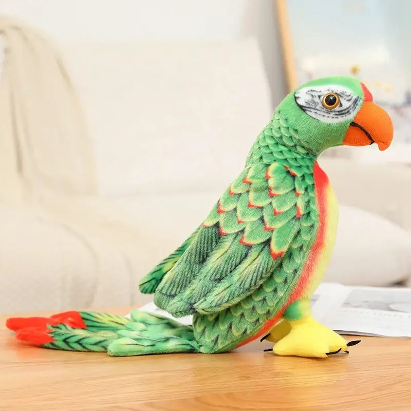 perroquet en peluche - Vert / 50cmx25cm