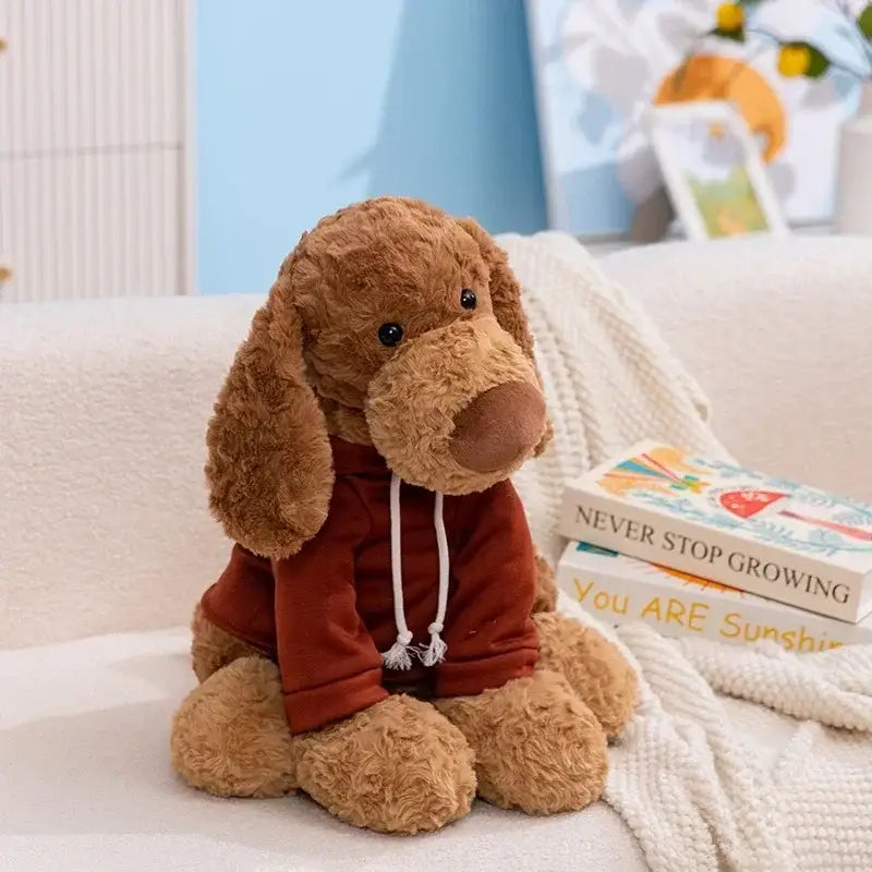 peluche chien marron - 23cm