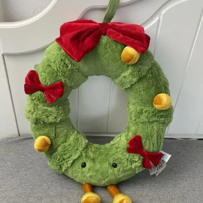 couronne de noel peluche - 20cm