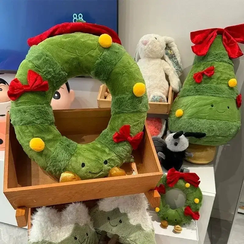 couronne de noel peluche