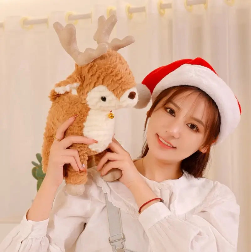 peluche renne du pere noel
