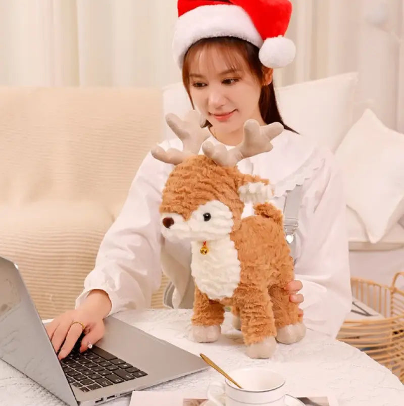 peluche renne du pere noel