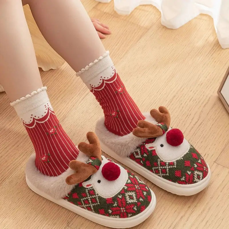 chausson renne de noel