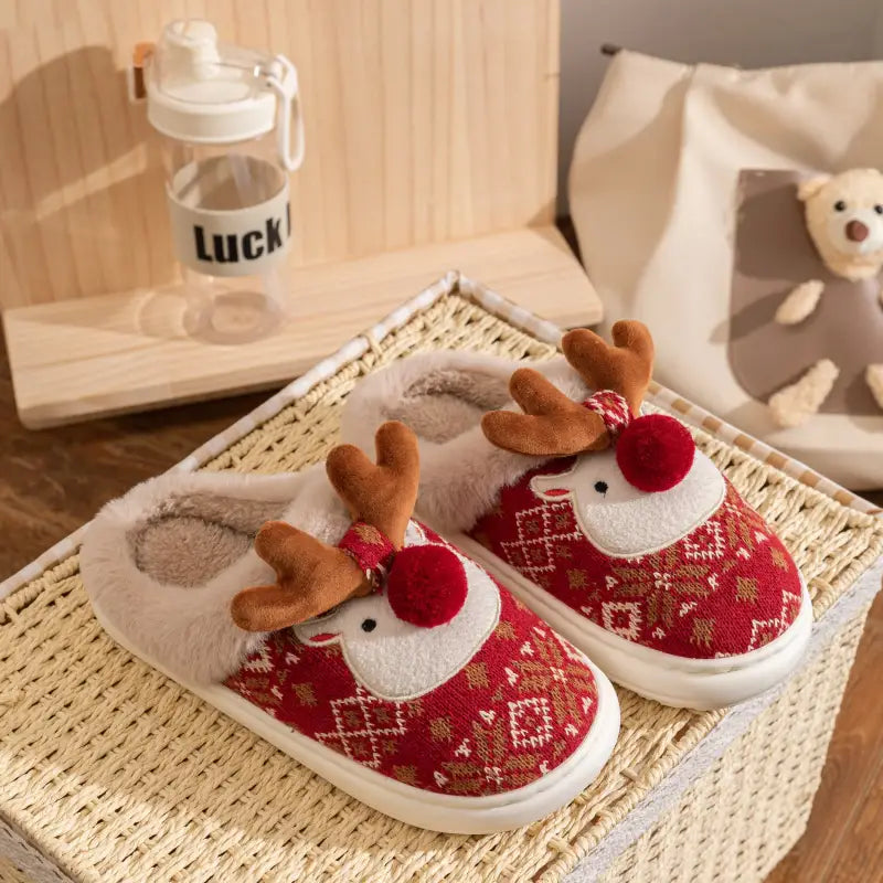 chausson renne de noel - Rouge / 36-37