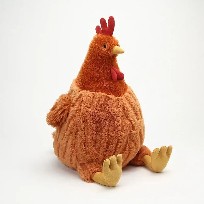 peluche poule rousse - 23cm