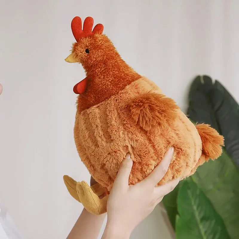 peluche poule rousse