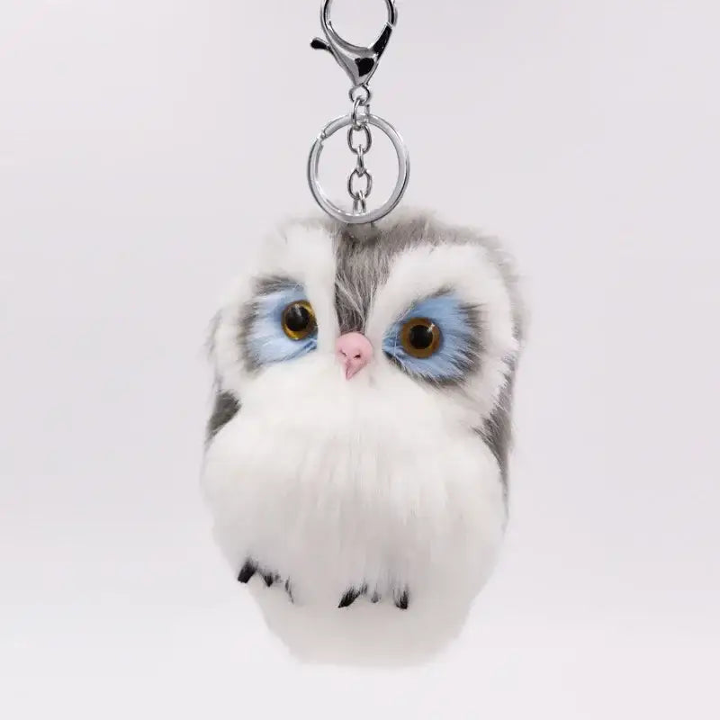 porte clé hibou - Gris