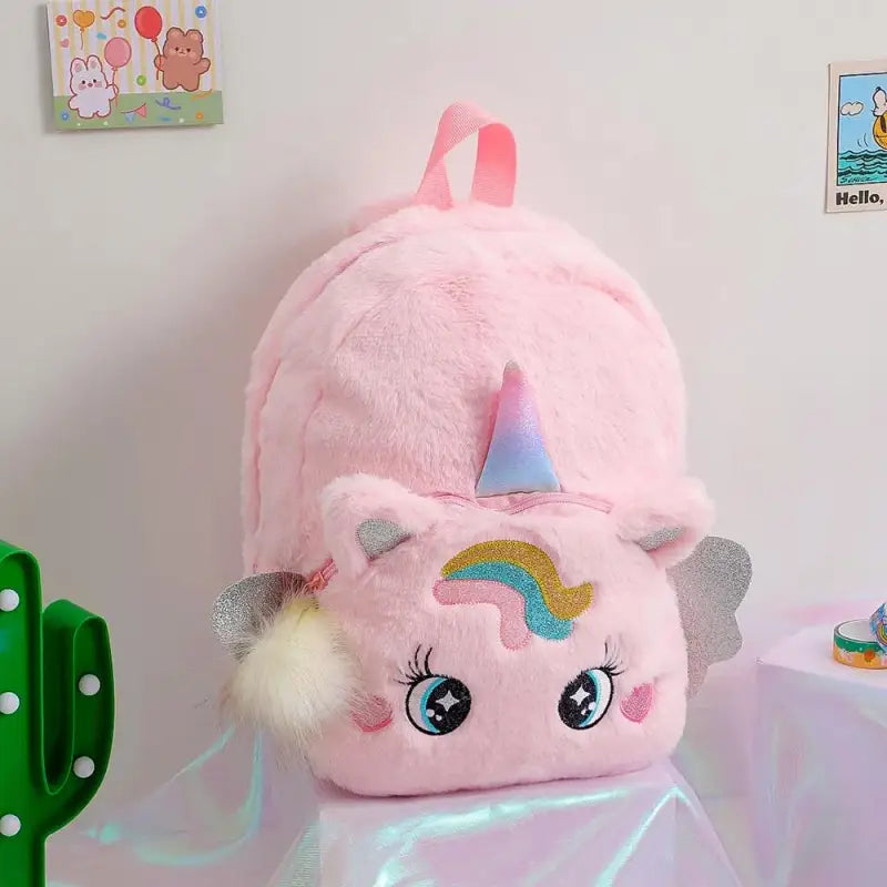 sac à dos licorne maternelle - Rose Clair
