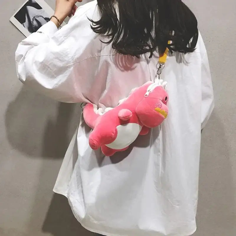 sac banane dinosaure - Rose
