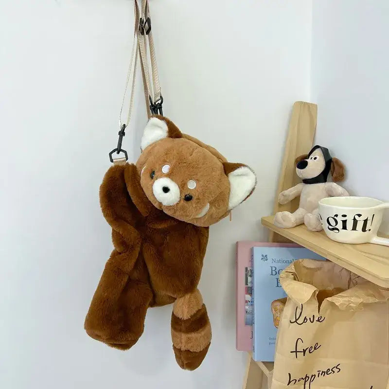 sac panda roux - 19cmx12cmx33cm