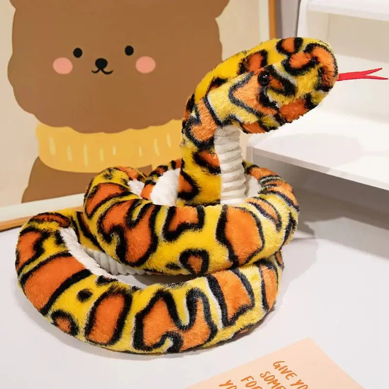 grand serpent en peluche - Orange / 180cm