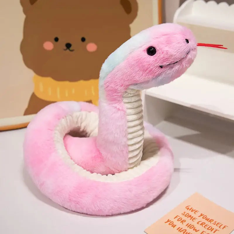 grand serpent en peluche - Rose / 180cm