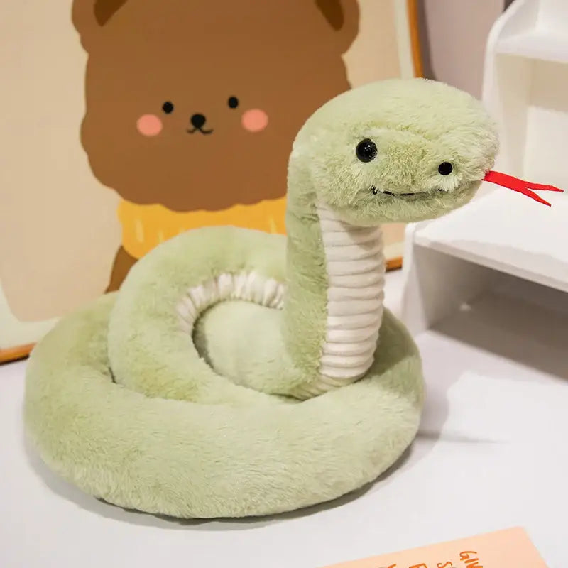 grand serpent en peluche - Vert Clair / 120cm