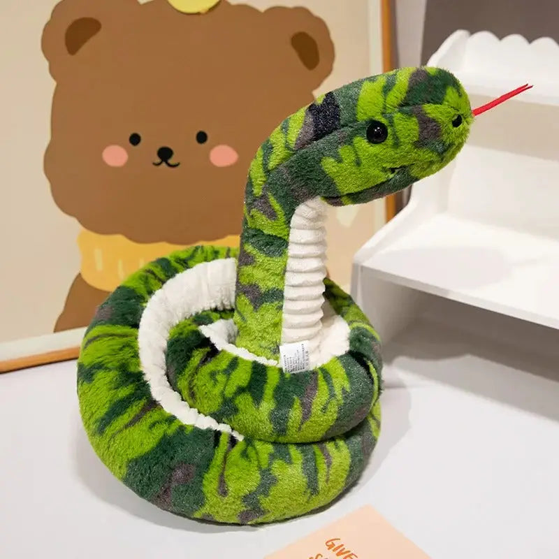 grand serpent en peluche - Vert Foncé / 120cm